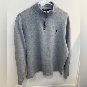 Gray Polo Ralph Lauren Quarter Zip - Size Large
